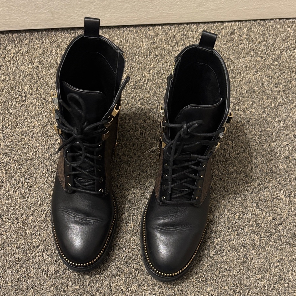 Stylish Black Leather Ankle Boots